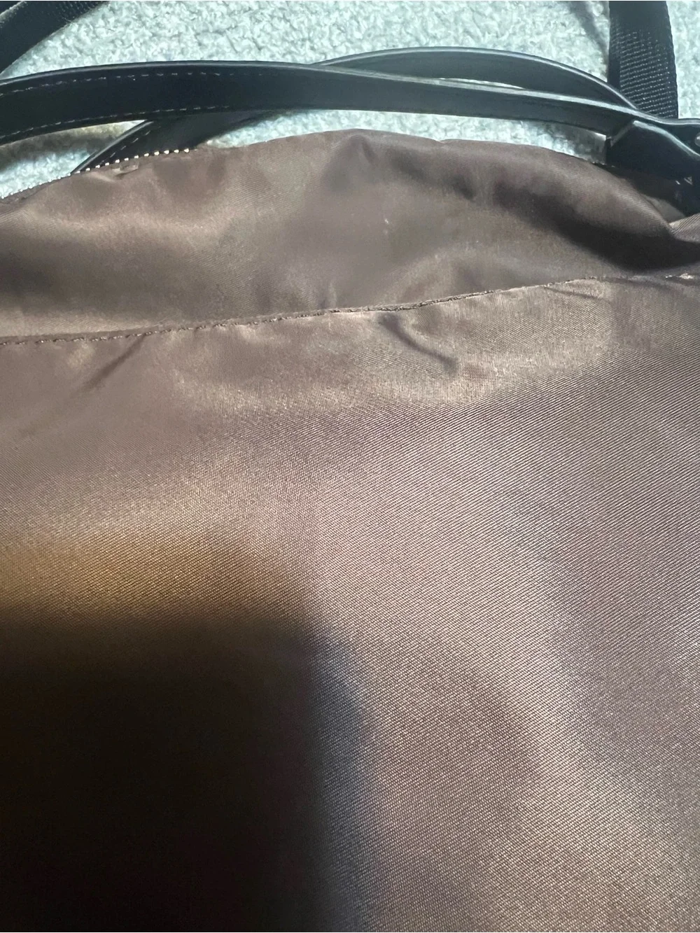 Velvet Brown Satin-Lined Handbag